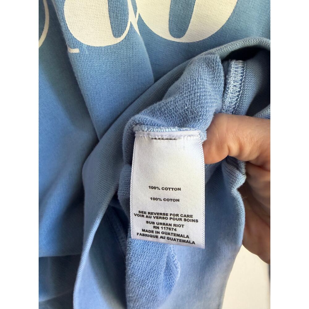 Ciao Distressed Sweatshirt | Faded Blue Beach Pullover | 100% Cotton | Small - Picture 7 of 9